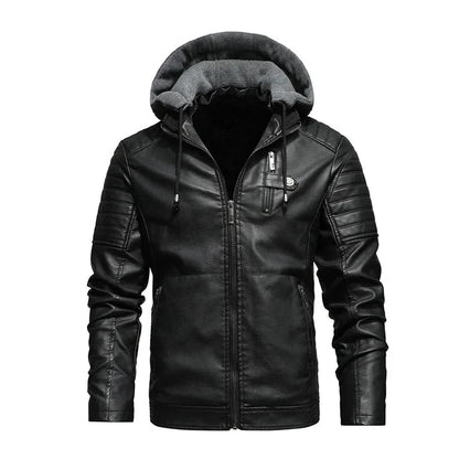 "Pelle Fredda" – Hooded Leather Jacket By Enzo Bellari®