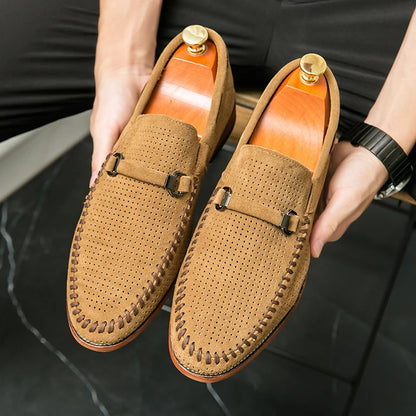 "Sole di Capri" – Perforated Leather Casual Shoes By Enzo Bellari®