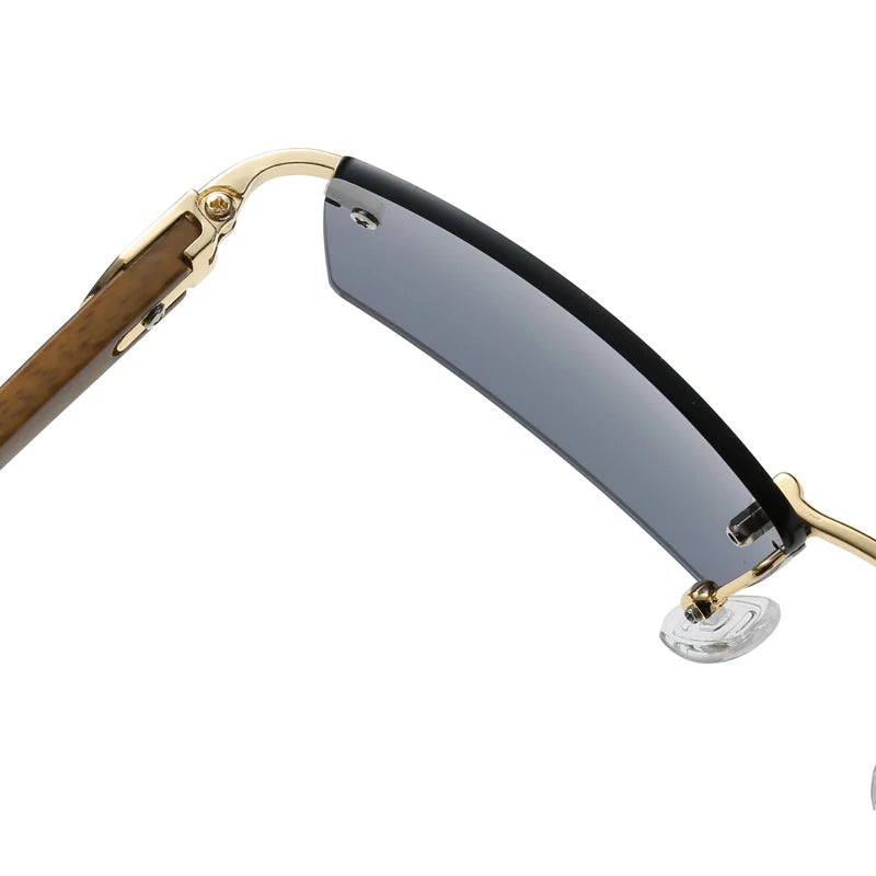 "Luna Dorata" – Rimless Rectangle Sunglasses By Enzo Bellari®