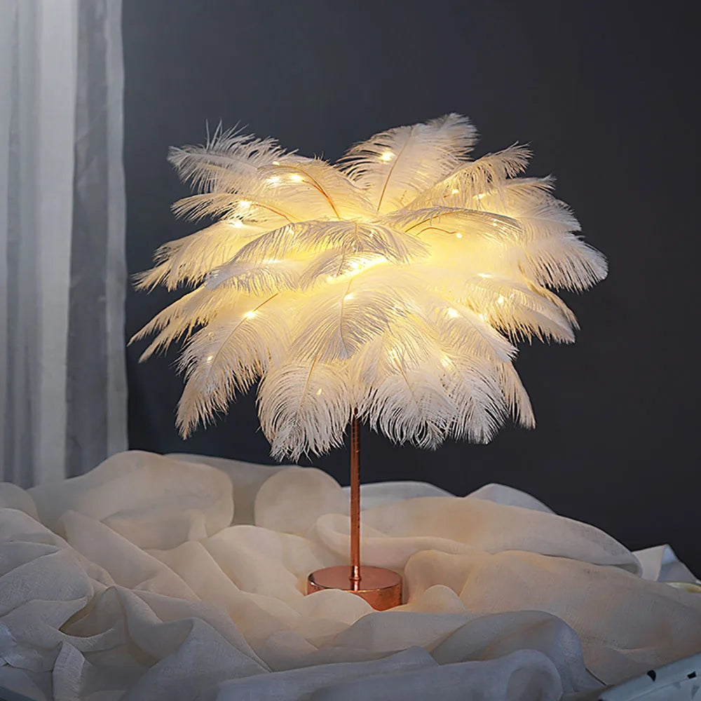 "Luce Leggera" – LED Feather Table Lamp By Enzo Bellari®
