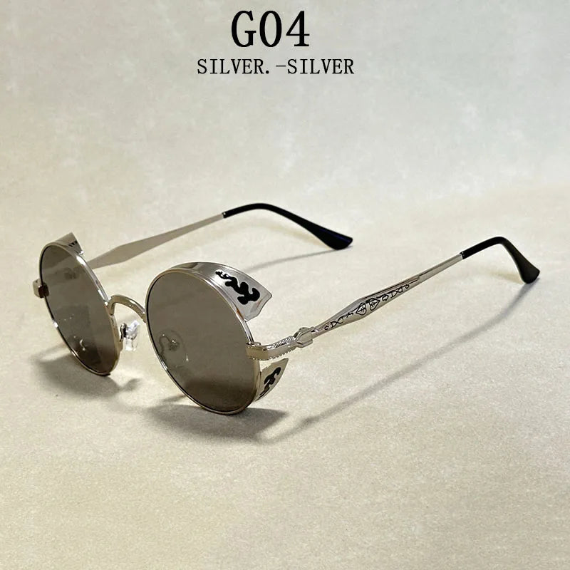 "Occhio Vapore" – Steampunk Round Sunglasses By Enzo Bellari®