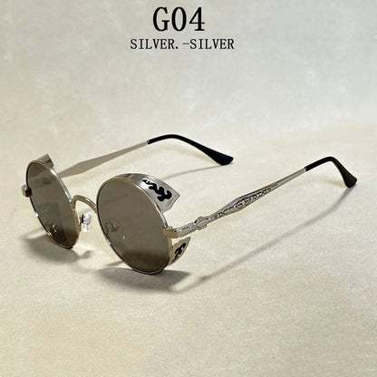 "Occhio Vapore" – Steampunk Round Sunglasses By Enzo Bellari®