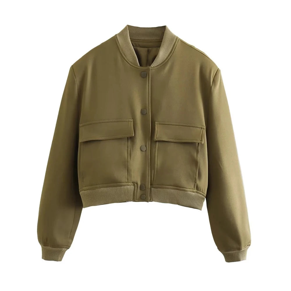 "La Bomber" – Women’s Jacket with Pockets By Enzo Bellari®