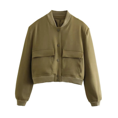 "La Bomber" – Women’s Jacket with Pockets By Enzo Bellari®