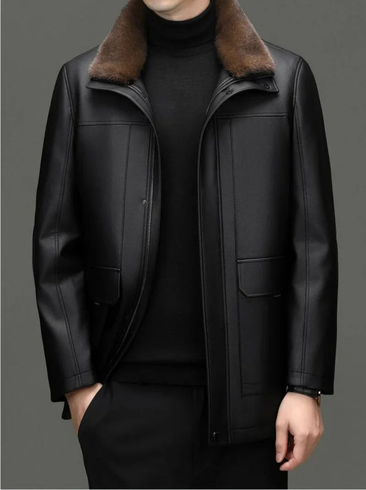 "Pelle Reale" – Sheepskin Mink Coat By Enzo Bellari®