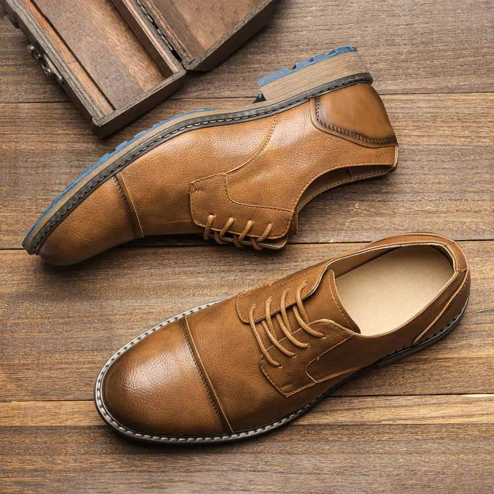 "Epoca Dorata" – Brogue Leather Oxfords By Enzo Bellari®