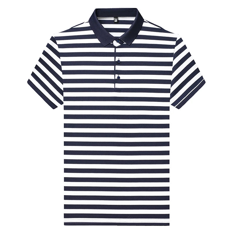 "Vera Luce" – Striped Cotton Polo Shirt By Enzo Bellari®