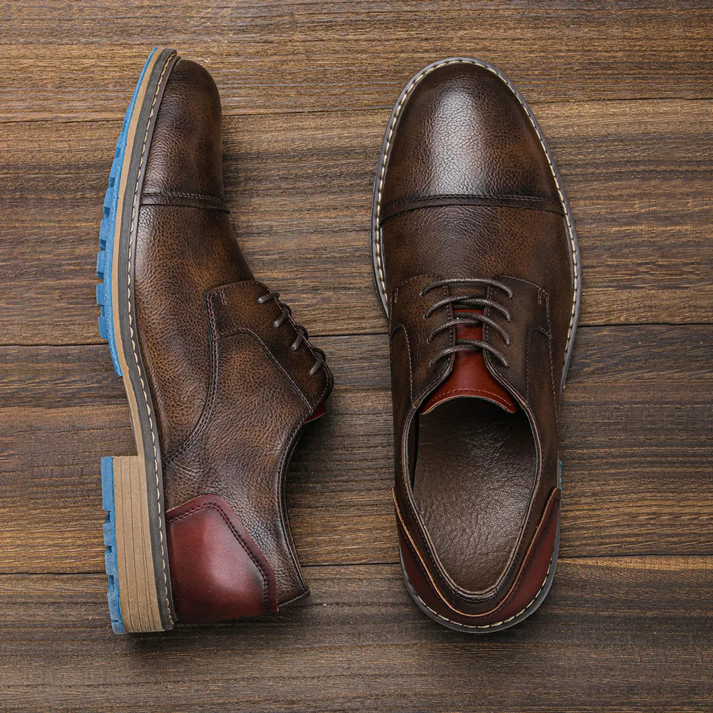 "Epoca Dorata" – Brogue Leather Oxfords By Enzo Bellari®