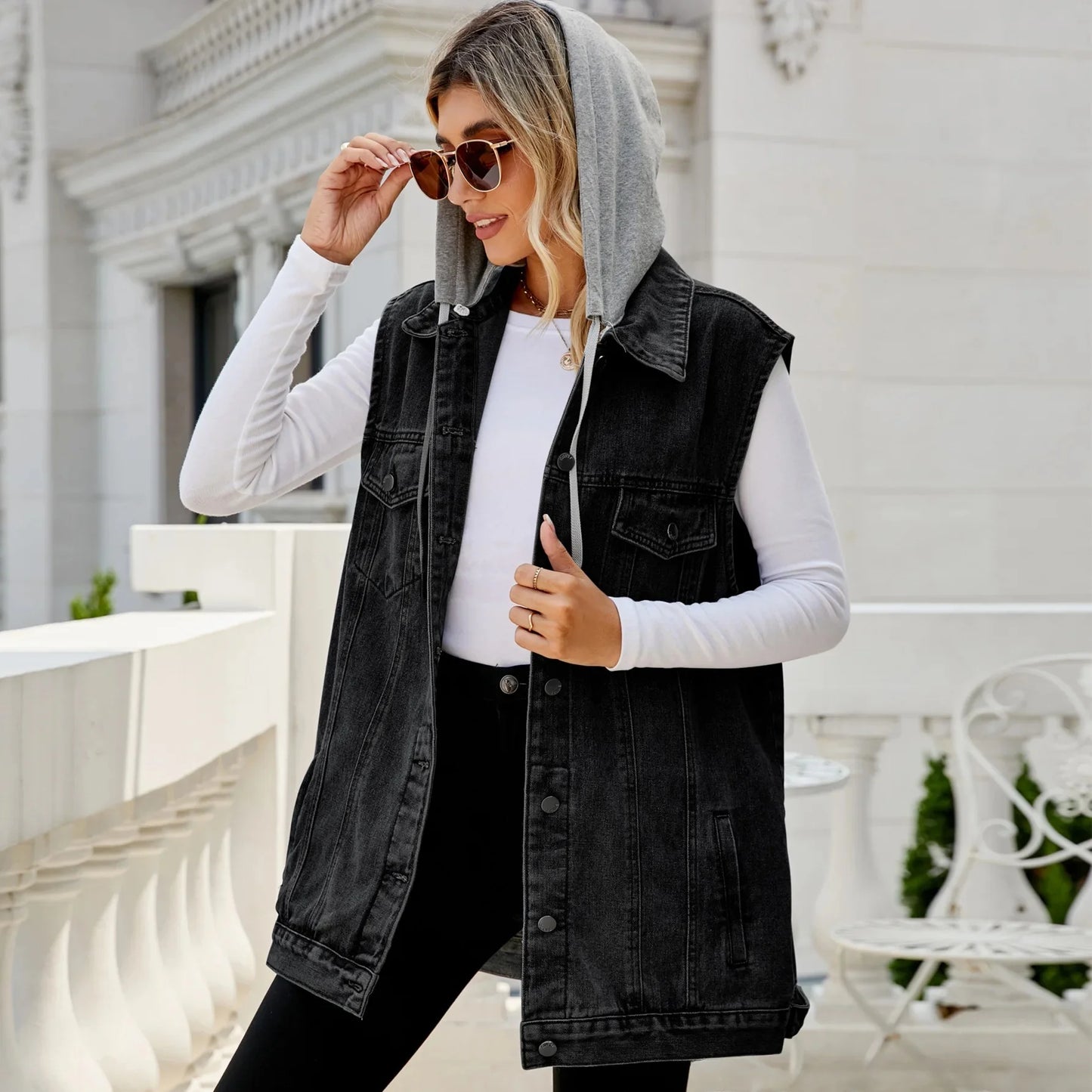 "Trama Retrò" – Denim Vest Jacket By Enzo Bellari®