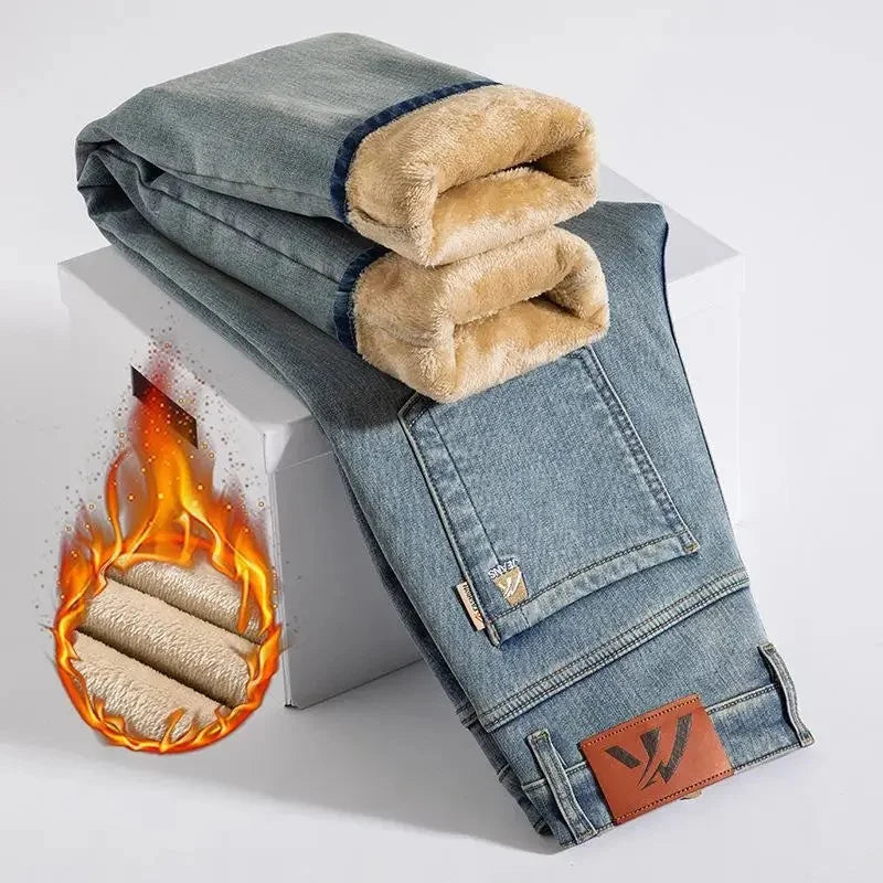 "Linea Invernale" – Fleece Straight Jeans By Enzo Bellari®