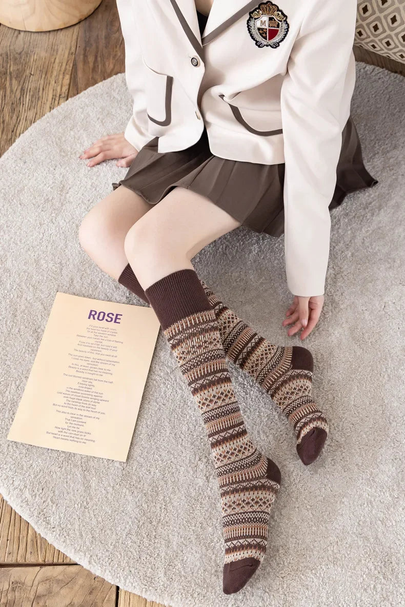 "Onda di Seta" – Ethnic Striped Knee Socks By Enzo Bellari®