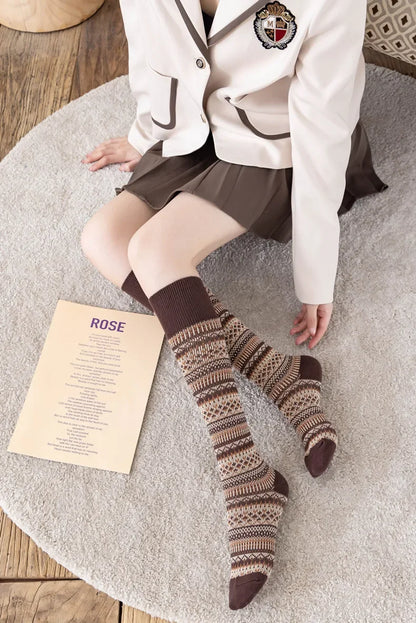 "Onda di Seta" – Ethnic Striped Knee Socks By Enzo Bellari®