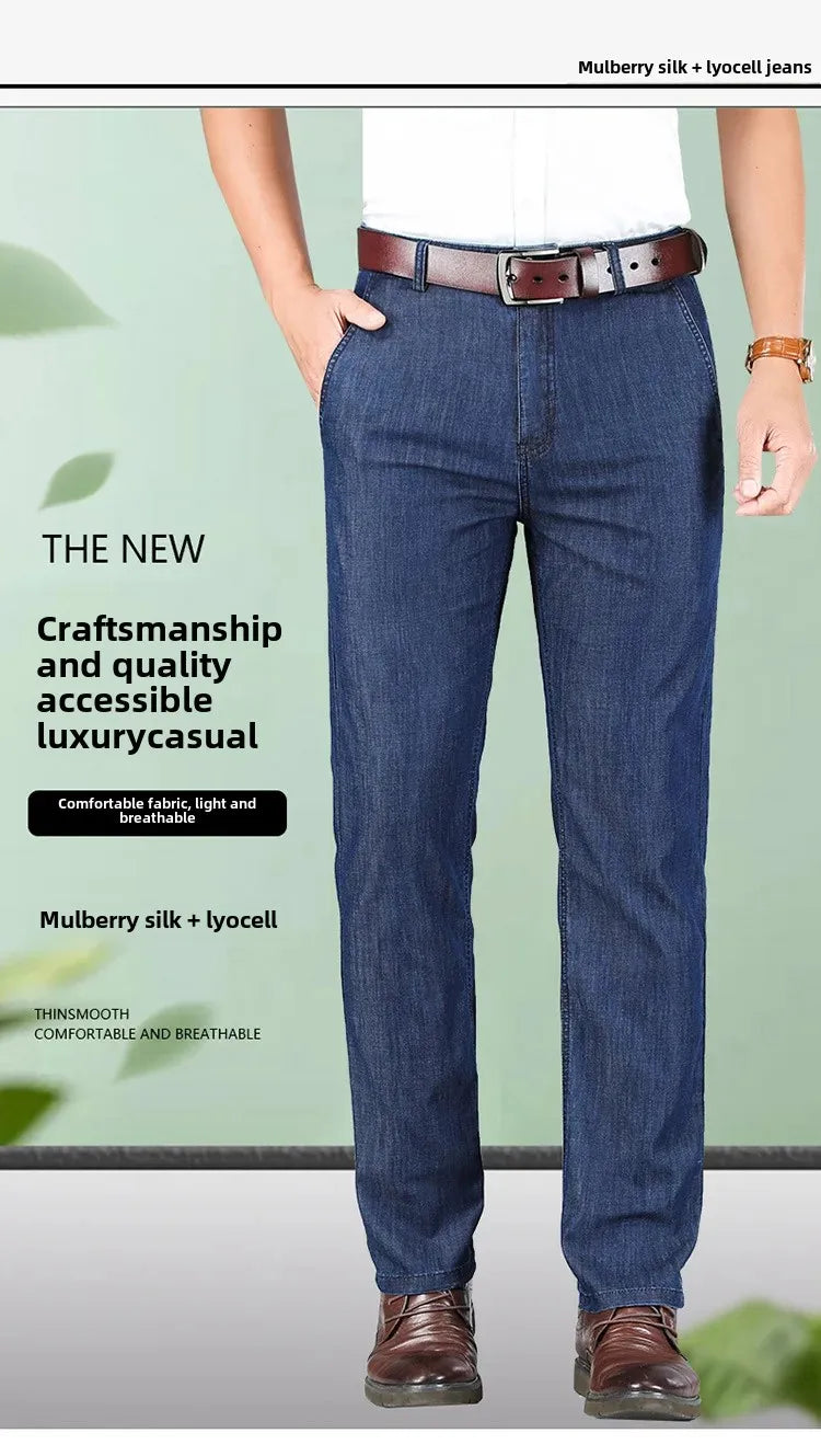 "Denim Estivo" – High-Waist Denim Trousers By Enzo Bellari®