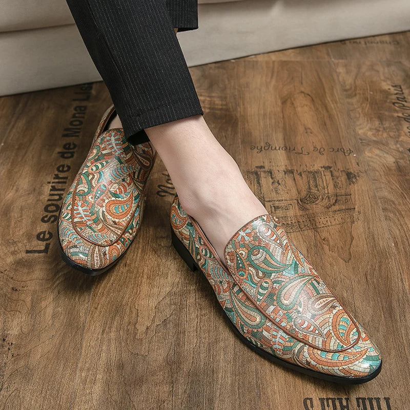 "Stampa Nobile" – Printed Leather Loafers By Enzo Bellari®