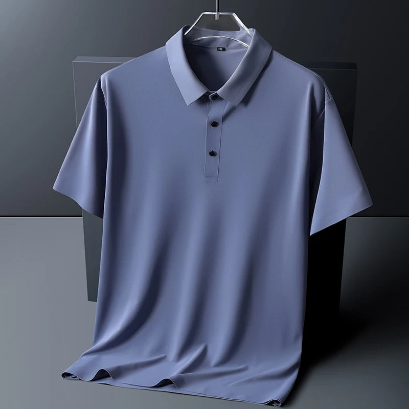 "Gelo Liscio" – Ice Silk Polo Shirt By Enzo Bellari®