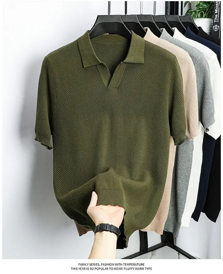 "Vera Luce" – Cotton Short Sleeve Polo Shirt By Enzo Bellari®
