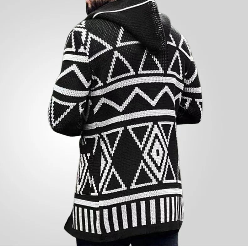 "Maglia Aperta" – Hooded Stitch Cardigan By Enzo Bellari®