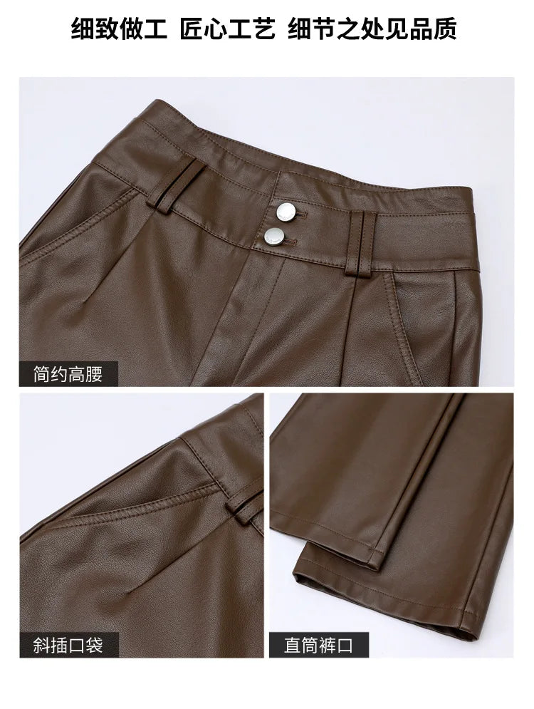 "Cintura Nera" – High Waist PU Pants By Enzo Bellari®