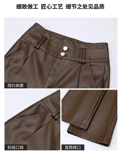 "Cintura Nera" – High Waist PU Pants By Enzo Bellari®