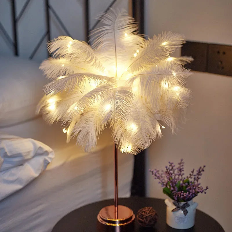 "Luce Leggera" – LED Feather Table Lamp By Enzo Bellari®