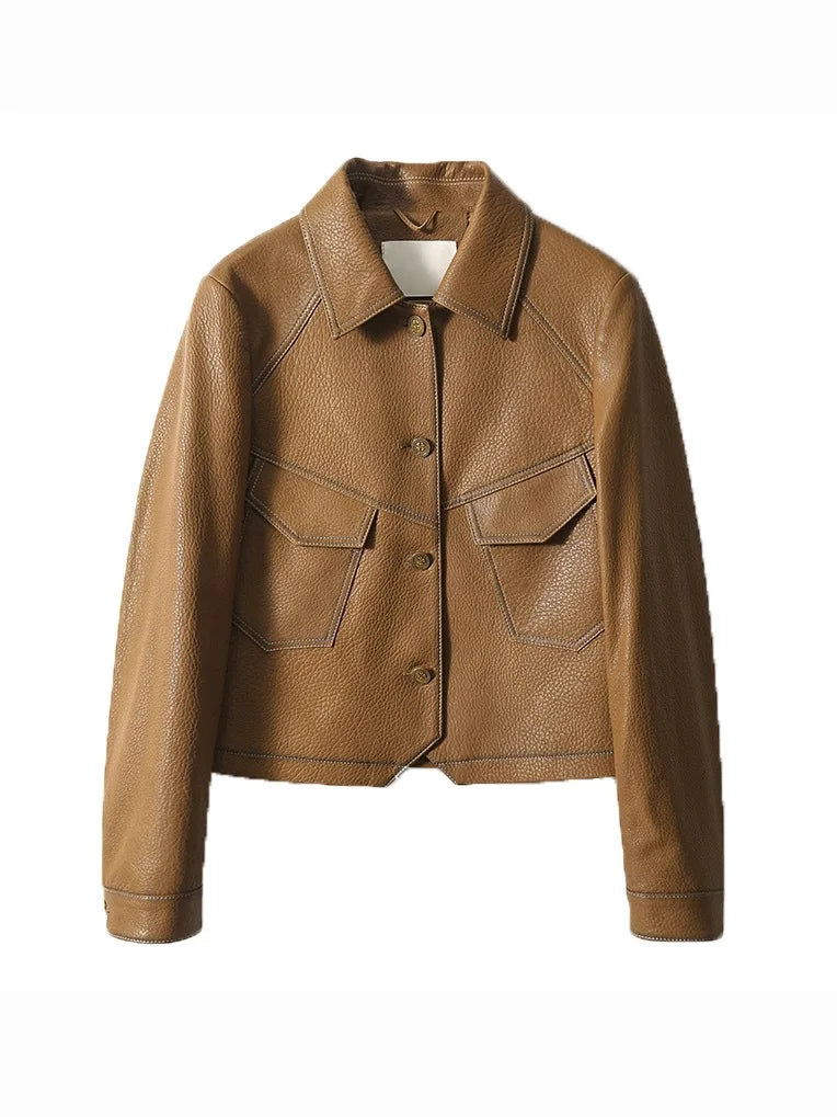 "Autunno Lucido" – Faux Leather Jacket By Enzo Bellari®