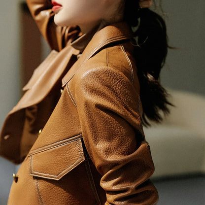 "Autunno Lucido" – Faux Leather Jacket By Enzo Bellari®