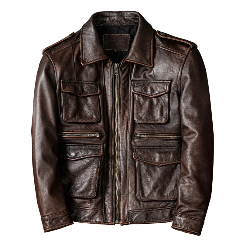 "Fior di Vento" – Retro M65 Leather Jacket By Enzo Bellari®