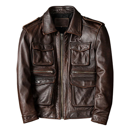 "Fior di Vento" – Retro M65 Leather Jacket By Enzo Bellari®