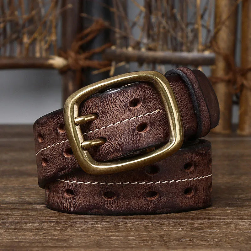 "Cintura Viva" – Cowskin Leather Belt By Enzo Bellari®