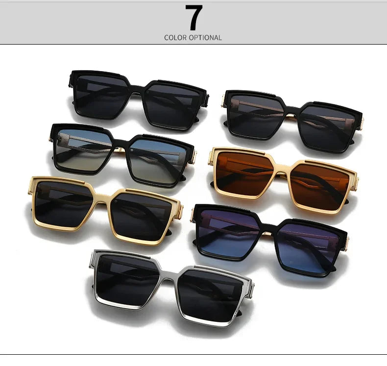 "Sole Dorato" – Square Gold Sunglasses By Enzo Bellari®