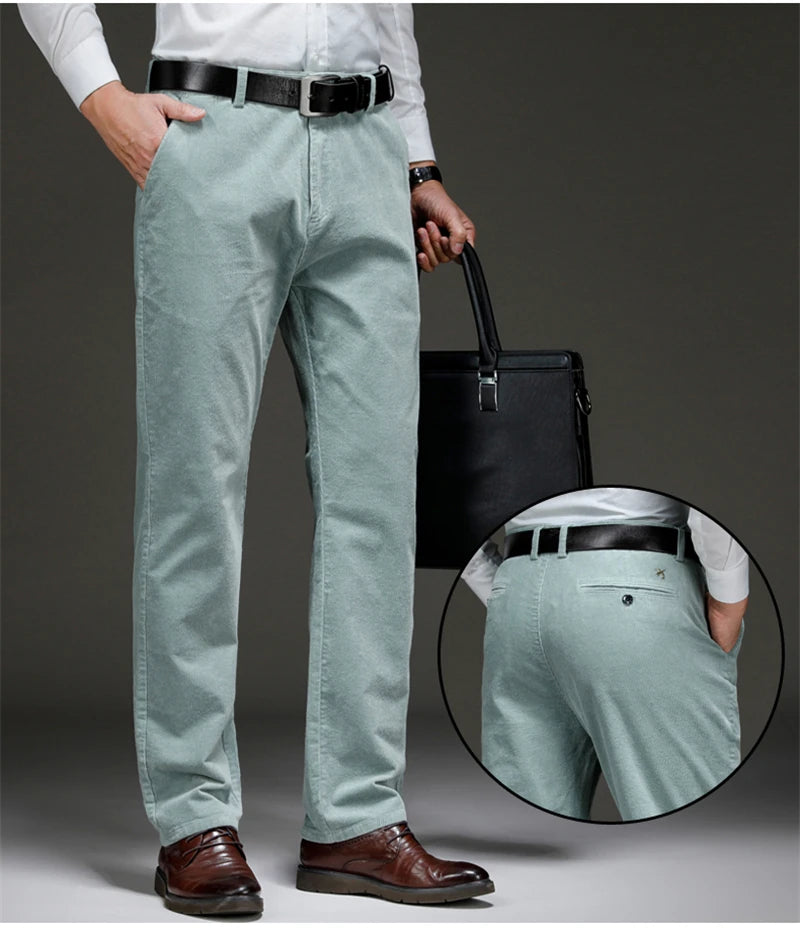 "Bello Sogno" – Corduroy Business Casual Pants By Enzo Bellari®