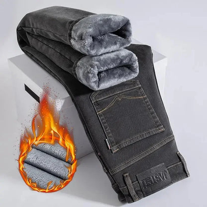 "Linea Invernale" – Fleece Straight Jeans By Enzo Bellari®