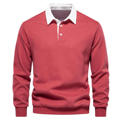 "Sole di Capri" – Polo Neck Cotton Sweatshirt By Enzo Bellari®