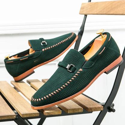 "Sole di Capri" – Perforated Leather Casual Shoes By Enzo Bellari®