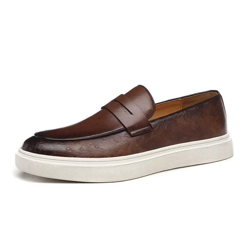 "Cammino Elegante" – Leather Casual Loafers By Enzo Bellari®