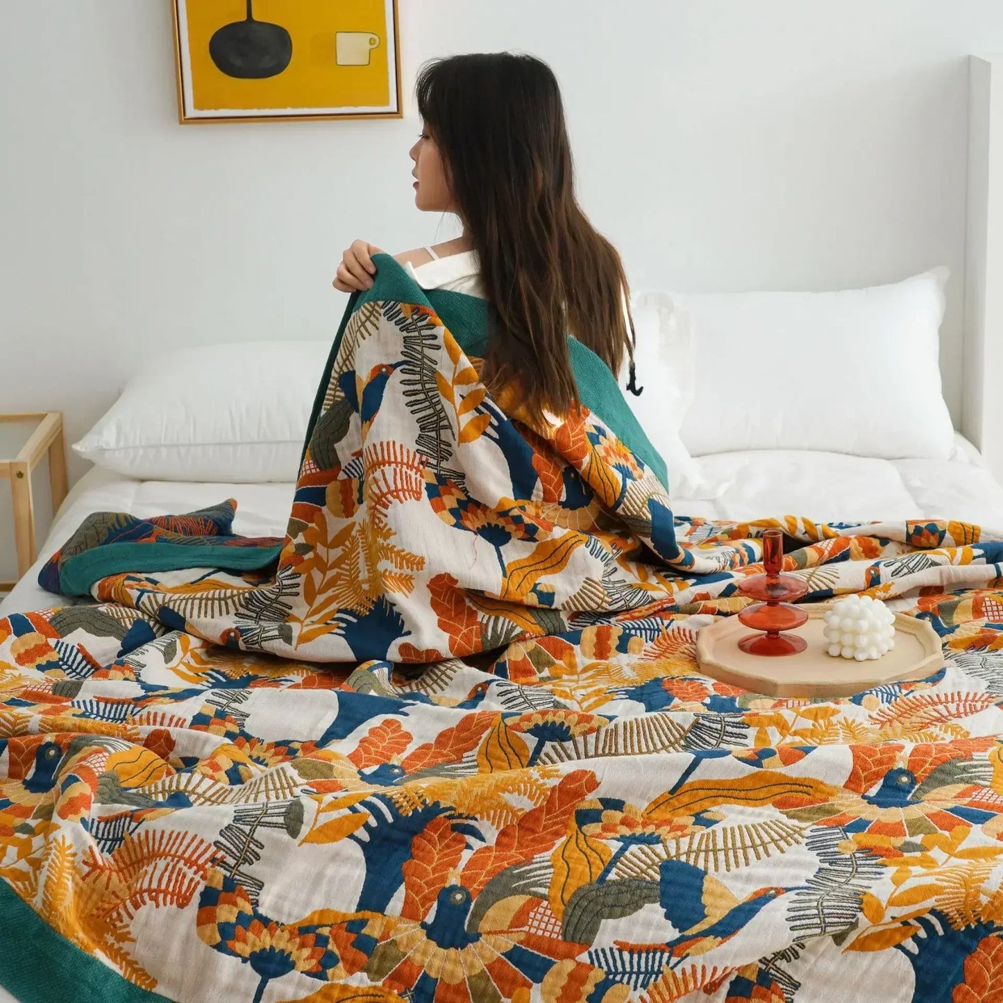 "Vento Lieve" – Cotton Gauze Throw Blanket By Enzo Bellari®