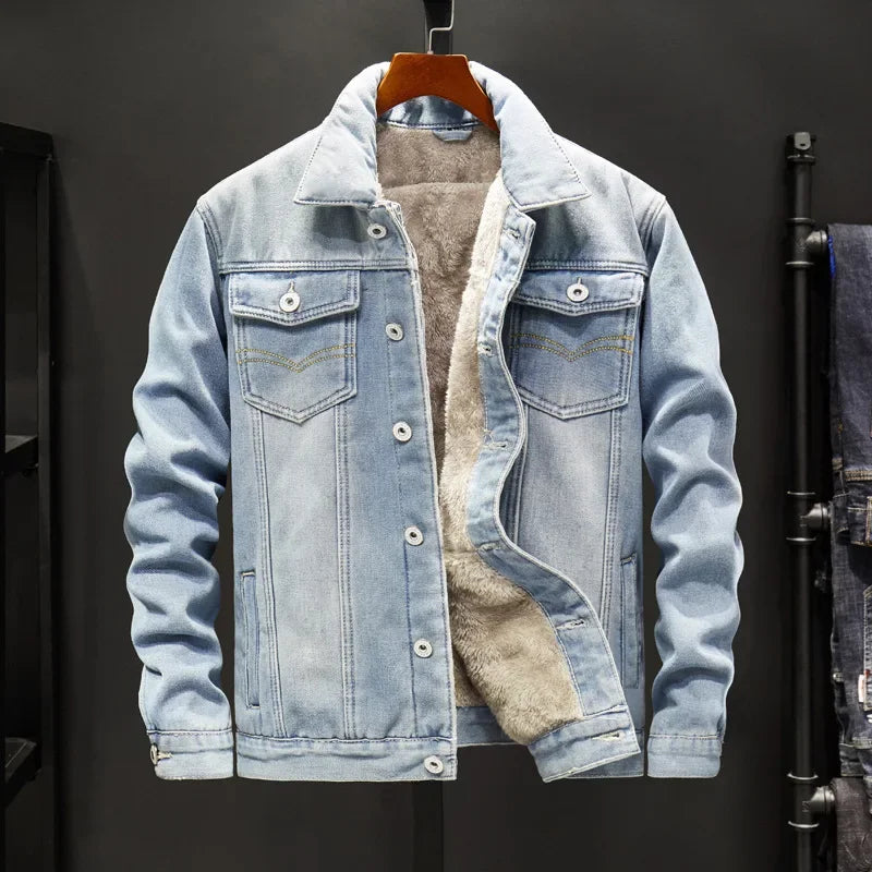 "Pelliccia Blu" – Fleece Denim Jacket By Enzo Bellari®