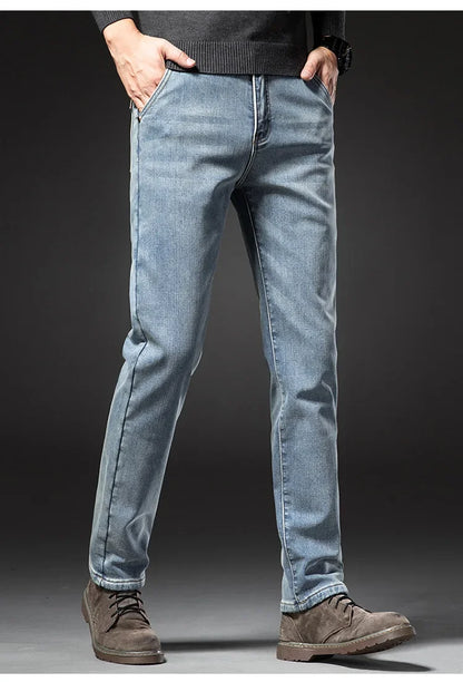 "Linea Invernale" – Fleece Straight Jeans By Enzo Bellari®