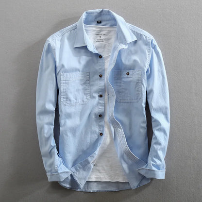 "Camicia Blu" – Denim Sleeve Shirt By Enzo Bellari®