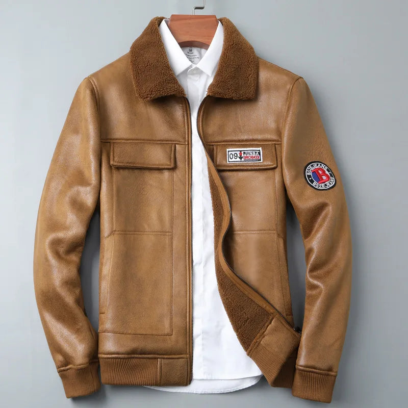 "Aria Serenata" – Fur Lined Slim Fit Leather Jacket By Enzo Bellari®