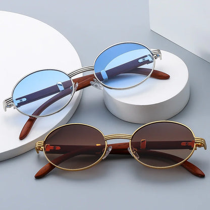 "Grano Antico" – Oval Wood Sunglasses By Enzo Bellari®