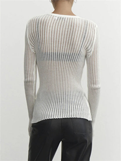 "Onda di Seta" – Ribbed Knit Pullover By Enzo Bellari®