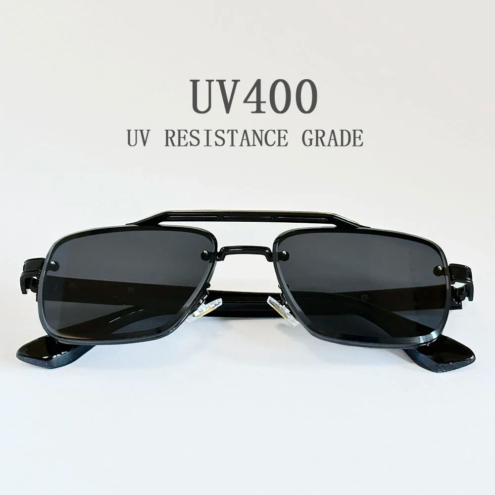 "Oro di Mare" – Luxury Square Rimless Sunglasses By Enzo Bellari®