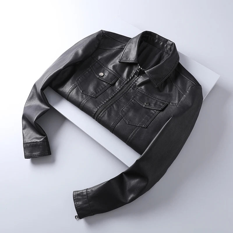 "Vento d’Ottobre" – Leather Lapel Jacket By Enzo Bellari®