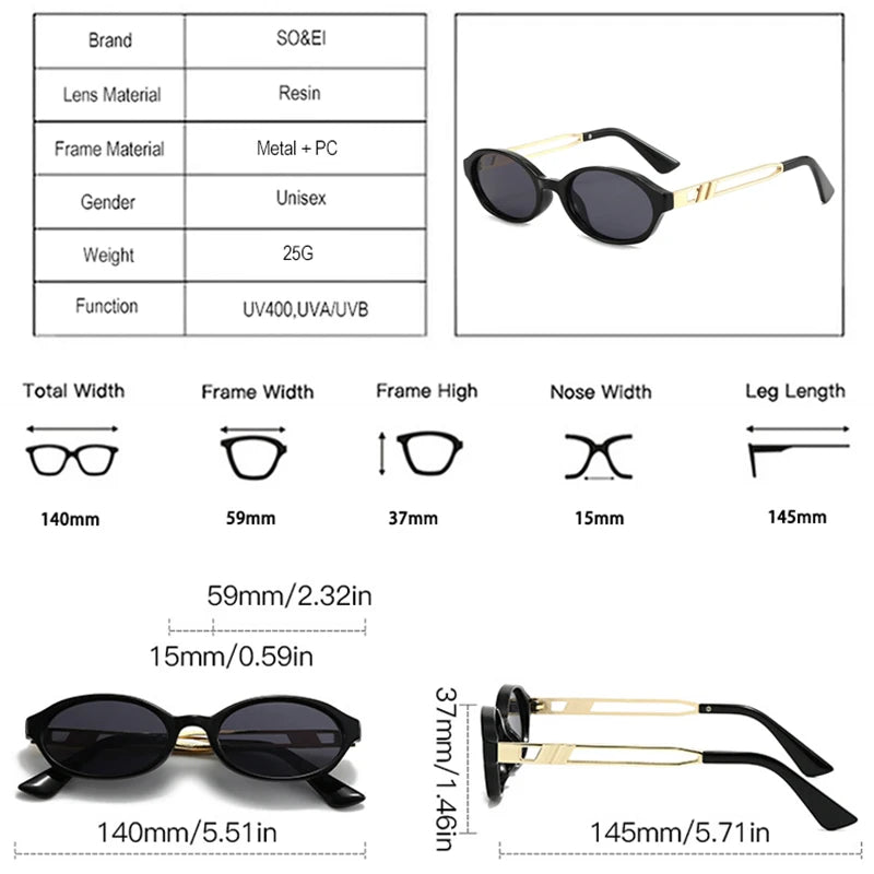 "Vista Antica" – Oval Retro Sunglasses By Enzo Bellari®