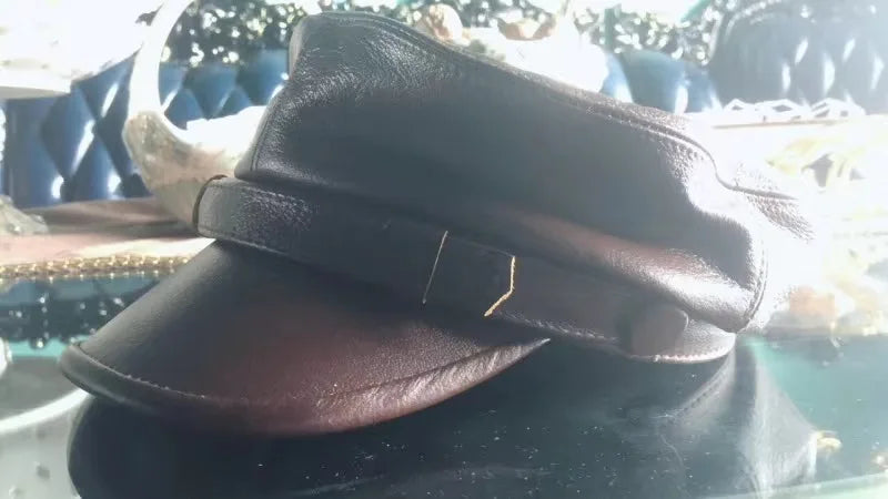 "Berretto Urbano" – Leather Beret Hat By Enzo Bellari®