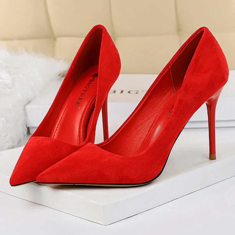 "Luce di Mare" – Suede Pointed Toe Heels By Enzo Bellari®