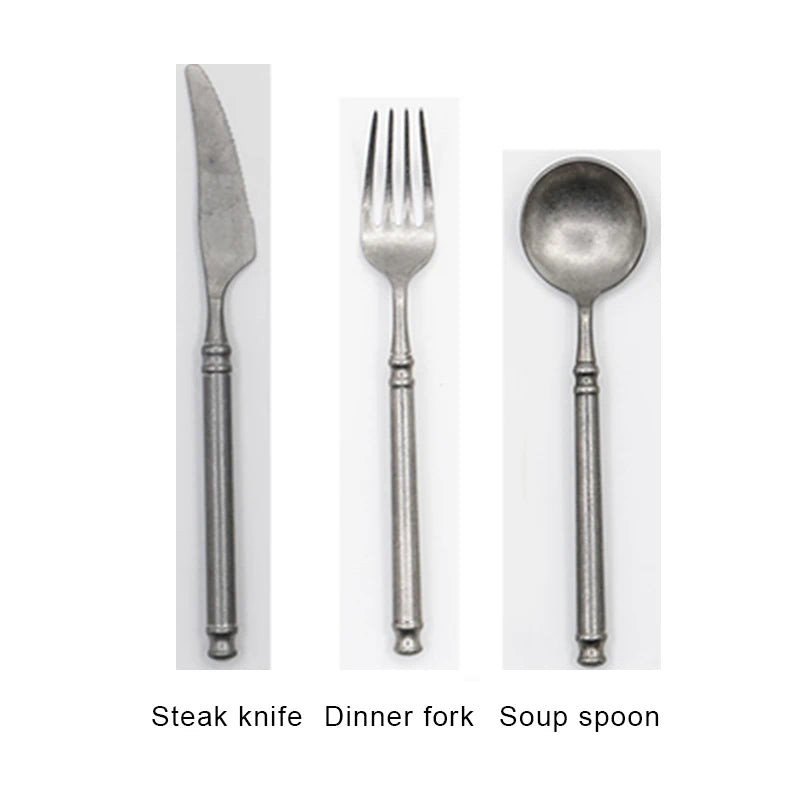 "Acciaio Retrò" – Stainless Flatware Cutlery Set By Enzo Bellari®