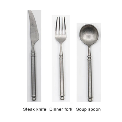 "Acciaio Retrò" – Stainless Flatware Cutlery Set By Enzo Bellari®