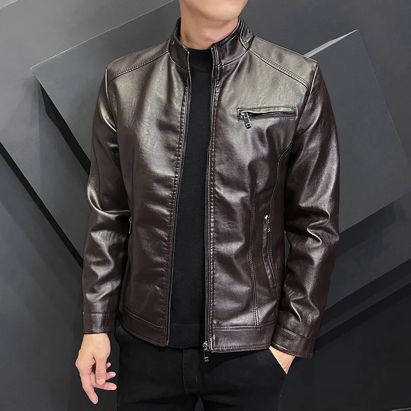 "Luce di Mare" – Slim Fit Motorcycle Leather Jacket By Enzo Bellari®